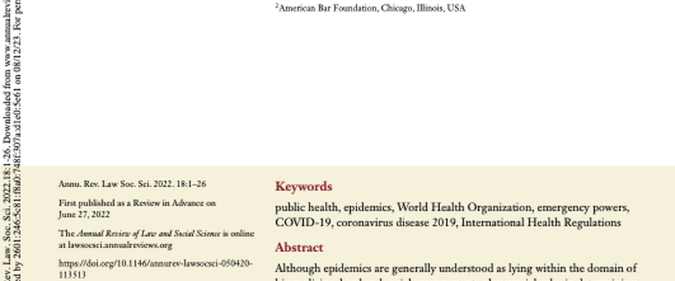 Cover image for Good Law to Fight Bad Bugs: Legal Responses to Epidemics